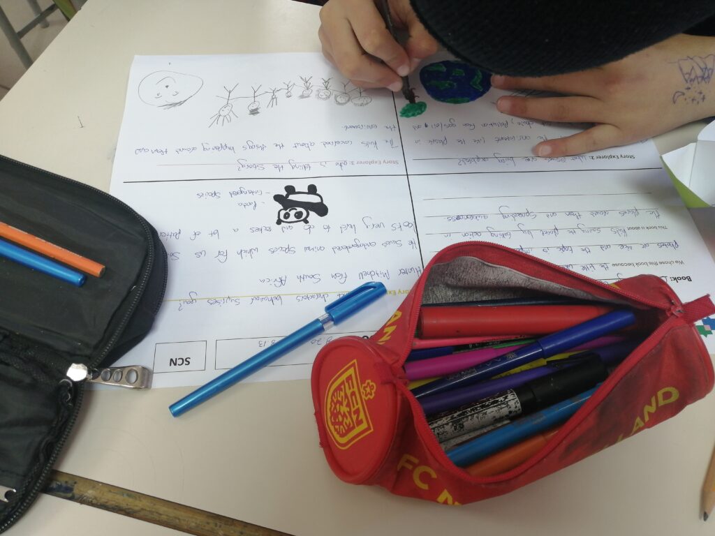 Hard at work and getting creative - St Clare Middle School
