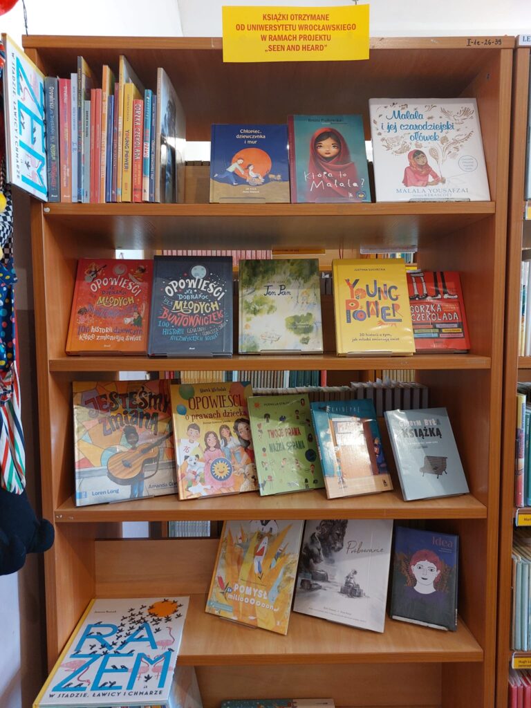 Books we've donated to the school we are working with for Seen and Heard in Poland