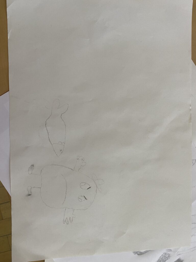 The children's drawings from the wonderful workshop with Chris Riddell on illustration, freedom of expression and storytelling (12/24)