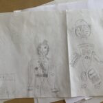 The children's drawings from the wonderful workshop with Chris Riddell on illustration, freedom of expression and storytelling (2/24)