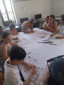 Children in a workshop