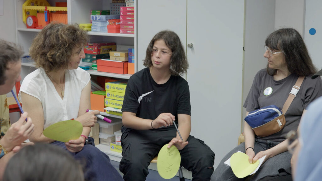 Children in a workshop
