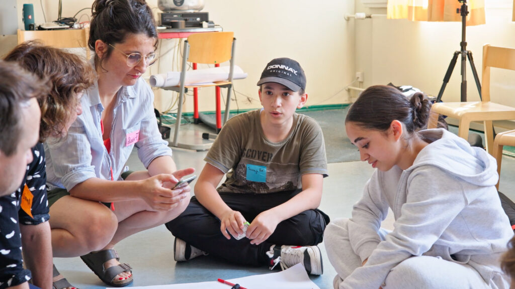 Children in an educational workshop