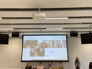 Screen showing at an event