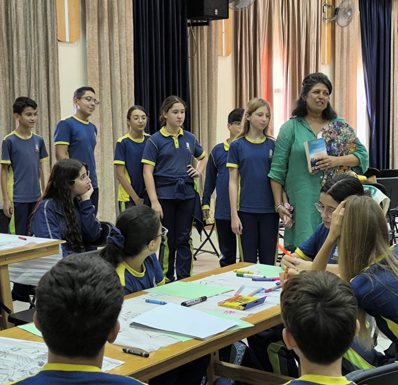 Children’s Rights in Our Hands – Workshops with Sita Brahmachari and Nicky Parker Children participating in a workshop