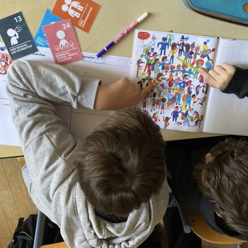 Students reading books